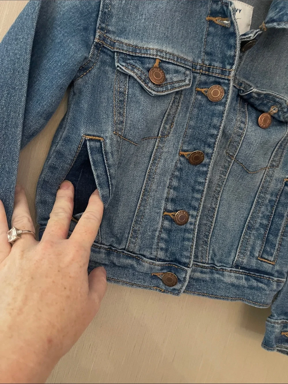 Old Navy xs 5 girls Kids Blue Denim Button-Front Jean Jacket
